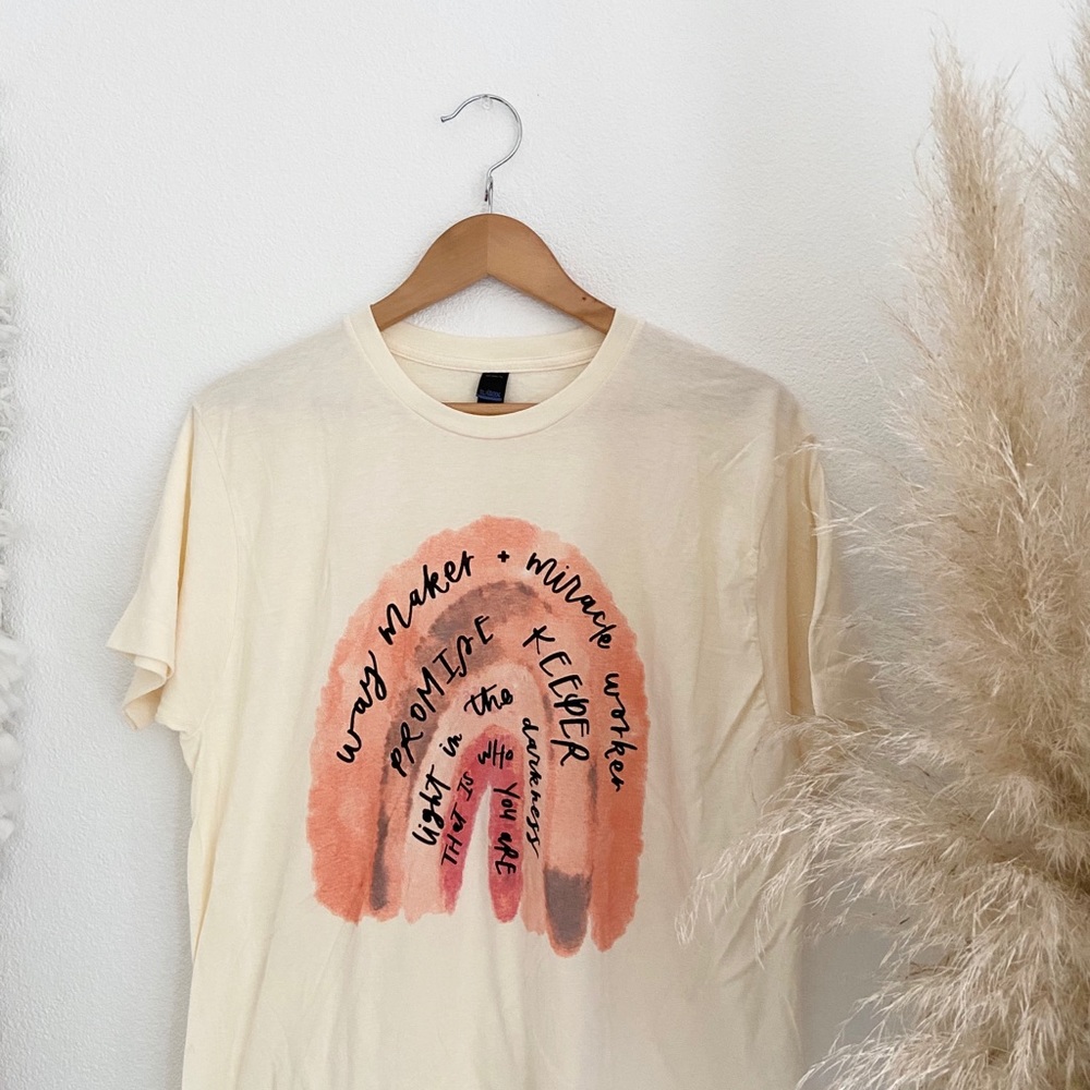 {faith} way maker rainbow boho short sleeve tee - Picture 9 of 9